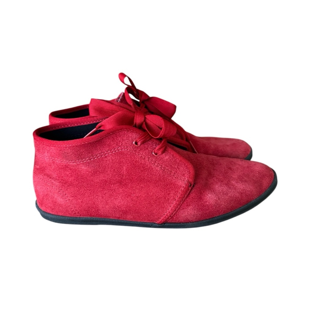 Vintage Red Suede Keds Essentials Sneaker Booties Womens Size 7.5